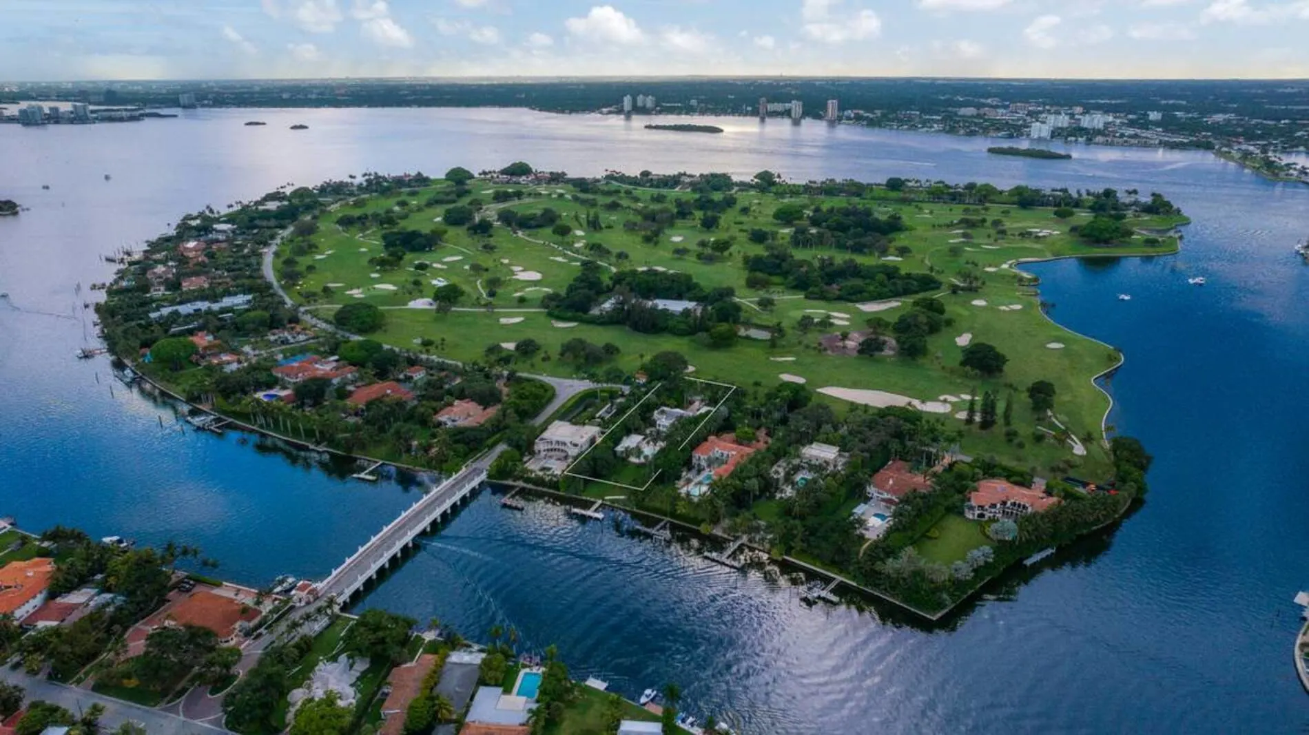 Aerial view of Indian Creek Island